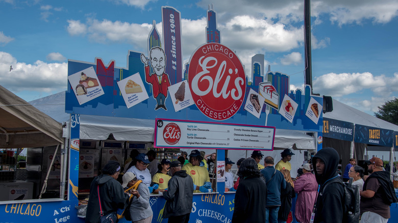An Eli's Cheesecake stand at Taste of Chicago