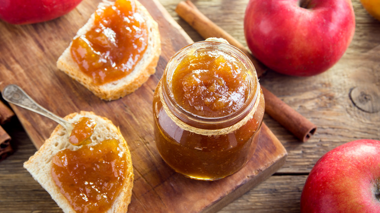 apple butter served on toast