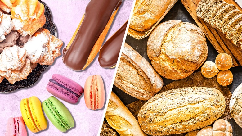 patisserie treats and loaves of bread