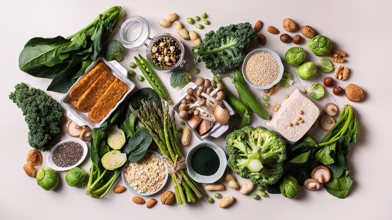 Assorted fruits, vegetables, and beans