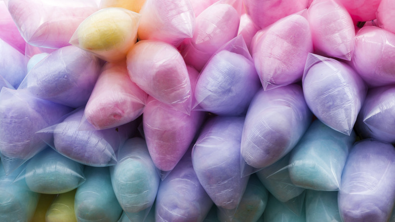 Bags of cotton candy