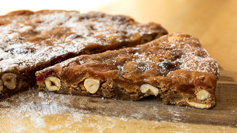 close up shot of panforte