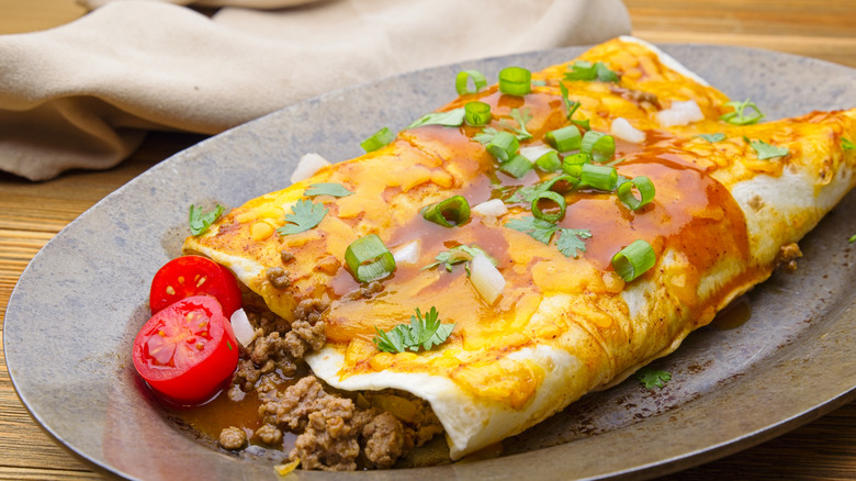 enchiladas served on plate