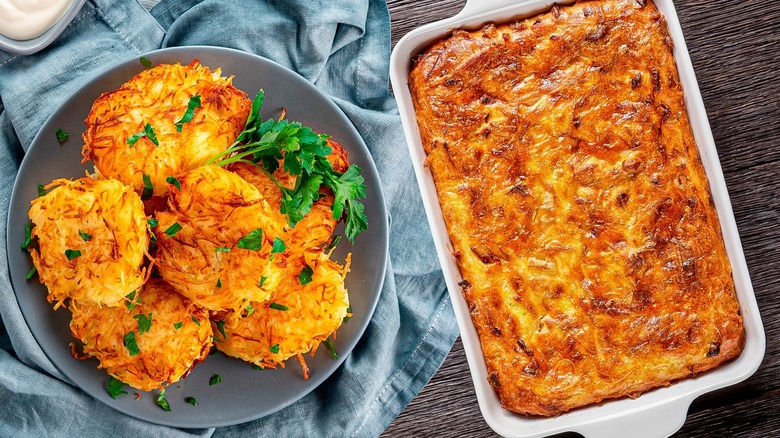 latkes and kugel compared