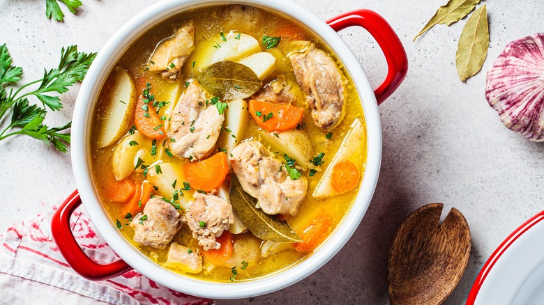 chicken stew in a pot