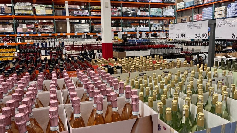 Wine section at Costco