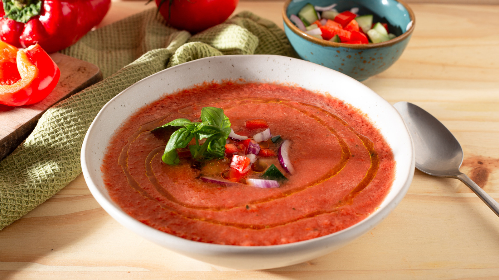 The Last Ingredient To Add To Red Pepper Soup For A Thick, Luxurious Finish - Tasting Table