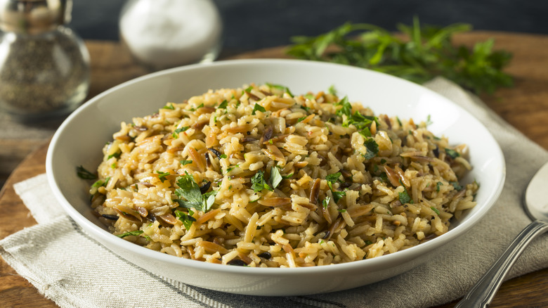 spiced rice pilaf with parsley