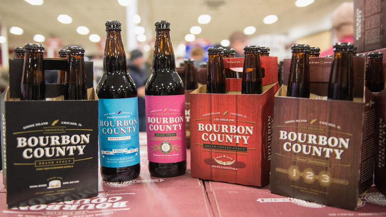 Bottles of Goose Island Beer Co.'s Bourbon County Stout