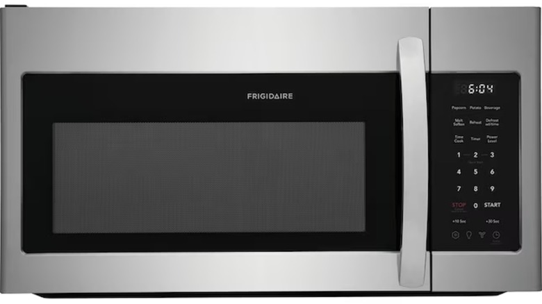 Front of Frigidaire microwave on white background