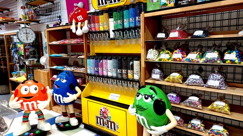 Candy characters in a candy store