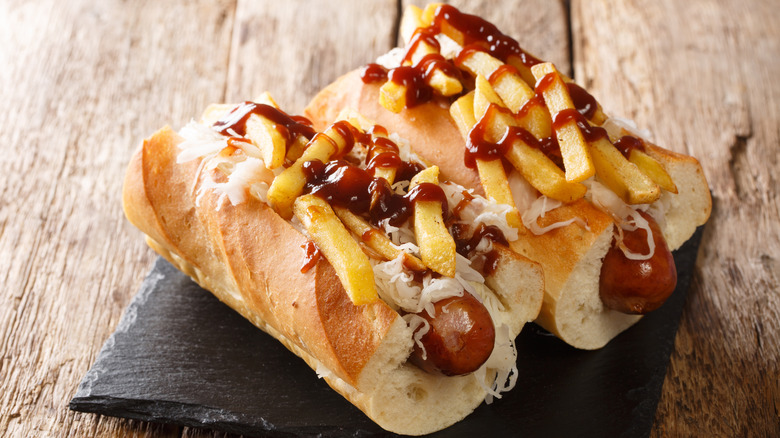 Two Polish boy sandwiches