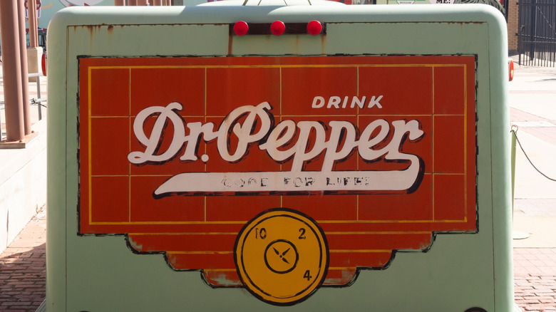 A vintage ad for Dr. Pepper that reads, "Drink Dr. Pepper / Good for life".