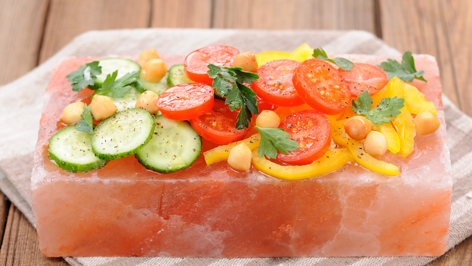 The Most Important Tip For Serving Food On A Himalayan Salt Slab