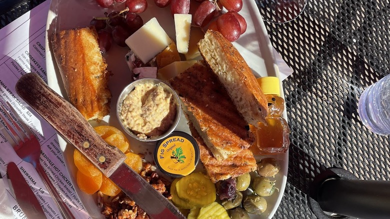 CrossKeys Virginia date night cheese plate on table
