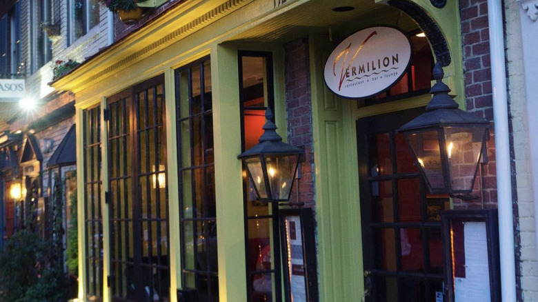 Virginia date night spot Vermilion exterior in Alexandria with brick and windows