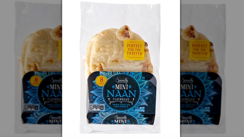 package of Aldi Specially Select mini naan