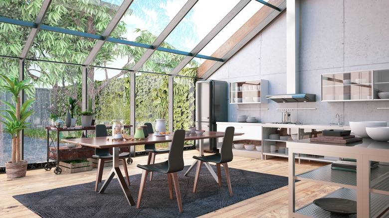 Modern solarium kitchen