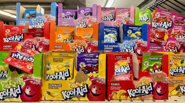 Various assortment of Kool-Aid packets
