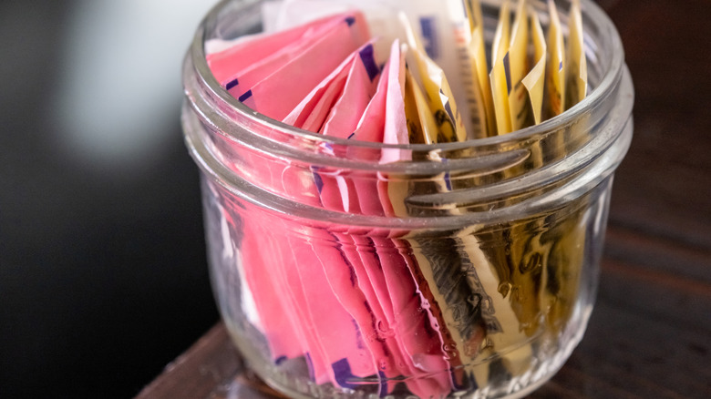 jar of variety of artificial sweeteners