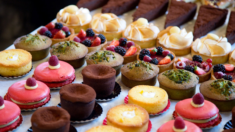 a selection of classic patisserie