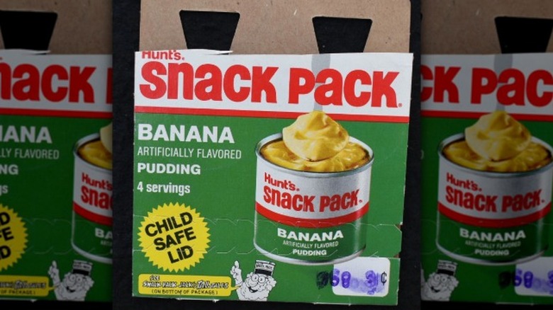 Vintage canned banana pudding Snack Pack box