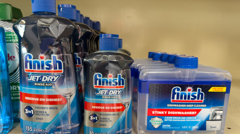 Various containers of finish Jet-Dry Rinse Aid