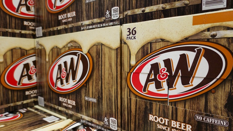 Cases of A&W Root Beer