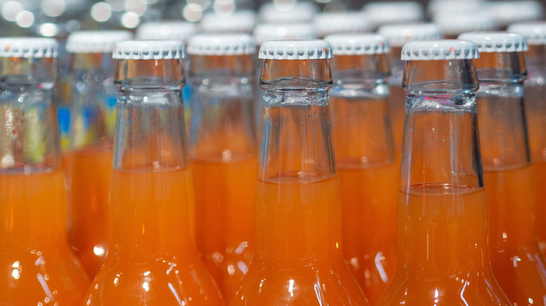bottles of orange soda