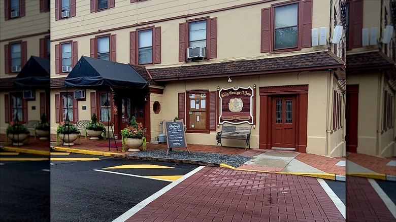 Outside view of King George II Inn from the street