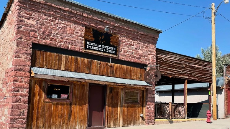 Outside view of the front of Miners and Stockmen's Steakhouse & Spirits