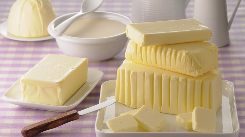 Different forms of soft butter