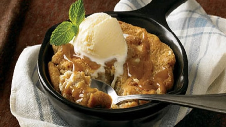 Outback Steakhouse salted caramel skillet cookie