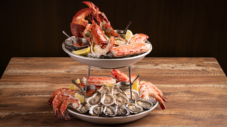 Luger seafood tower table