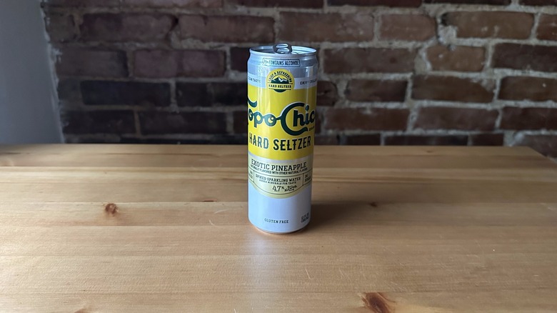 Topo Chico Exotic Pineapple Hard Seltzer can
