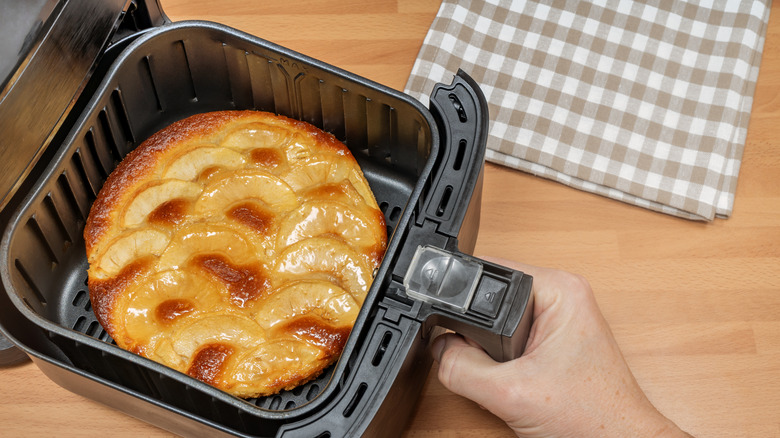 apple pie baking in air fryer