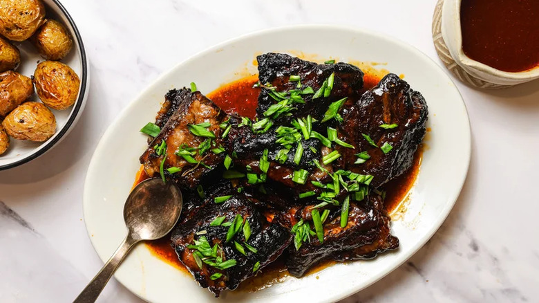 Crockpot ribs on a plate