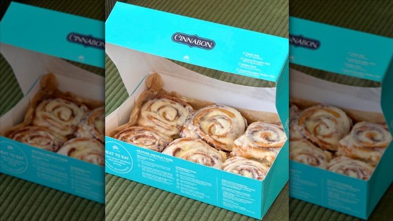 box of Cinnabon pastries