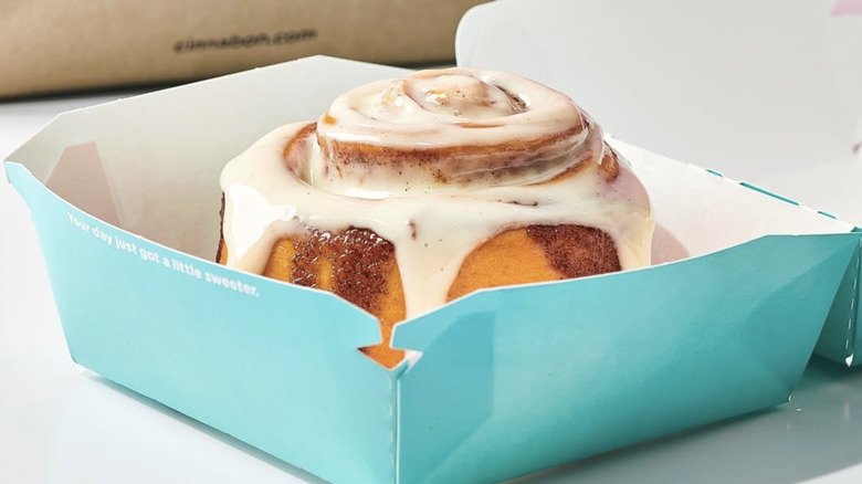 cinnabon in box with icing