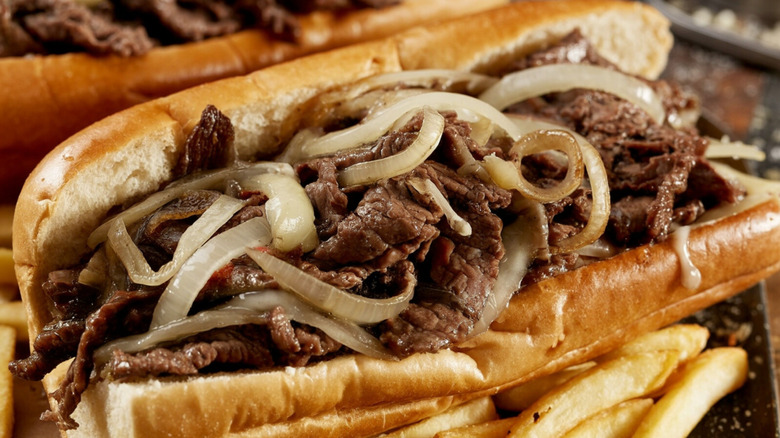 Philly Cheesesteak, close-up