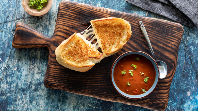 grilled cheese and tomato soup combo