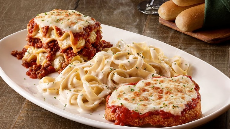 tour of italy entree at Olive Garden