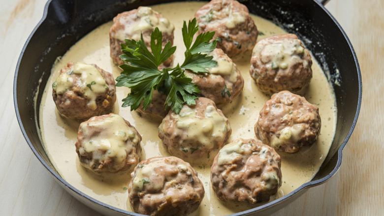 bowl of Swedish meatballs