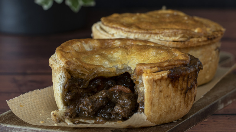 meat pies using a hot-water crust