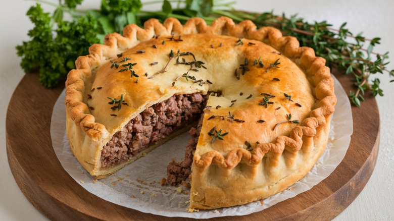 meat pie with a hot-water crust