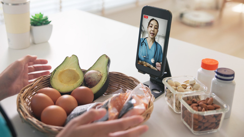 Person making health food tiktok