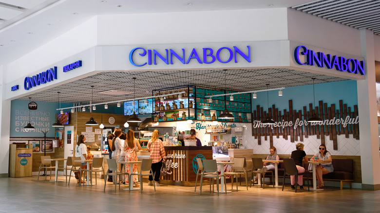Cinnabon store inside of mall