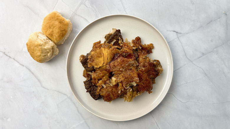 Plated Hashbrown Casserole Shepherd's Pie