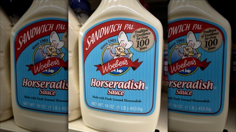 closeup of Woeber's horseradish sauce