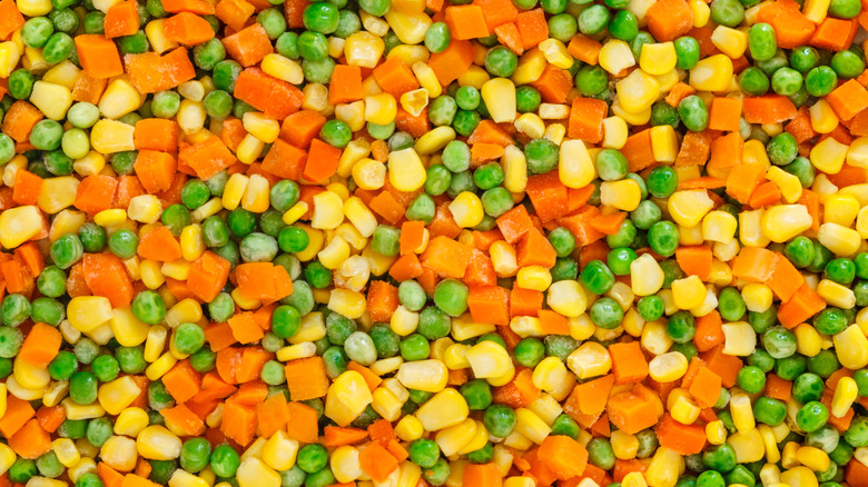 Frozen mixed vegetables with carrots, peas, and more